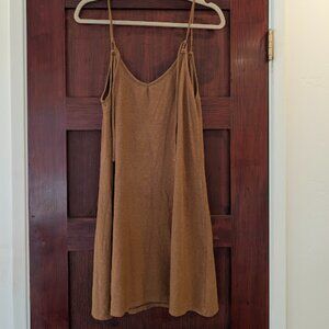 Small Acorn Bohemian Folk Sandstorm Tank Dress in Jersey Hemp Cotton Blend